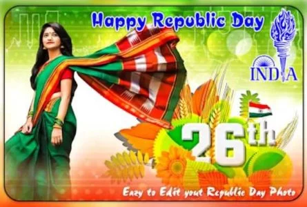 republic day photo frame download