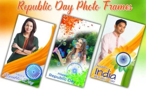 happy republic day photo frame download 