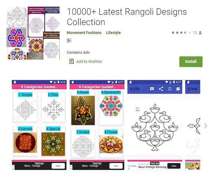 diwali rangoli best apps download